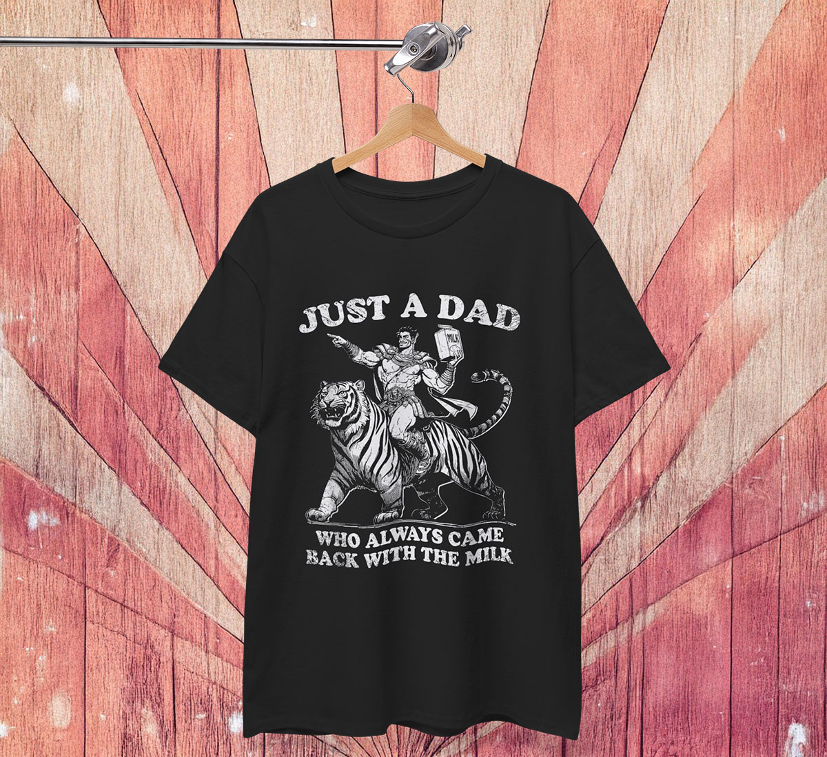 Just A Dad Who Always Came Back With The Milk Gift T-Shirt