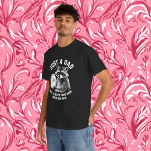 Just A Dad Who Always Came Back With The Milk Racoon Fathers Shirt