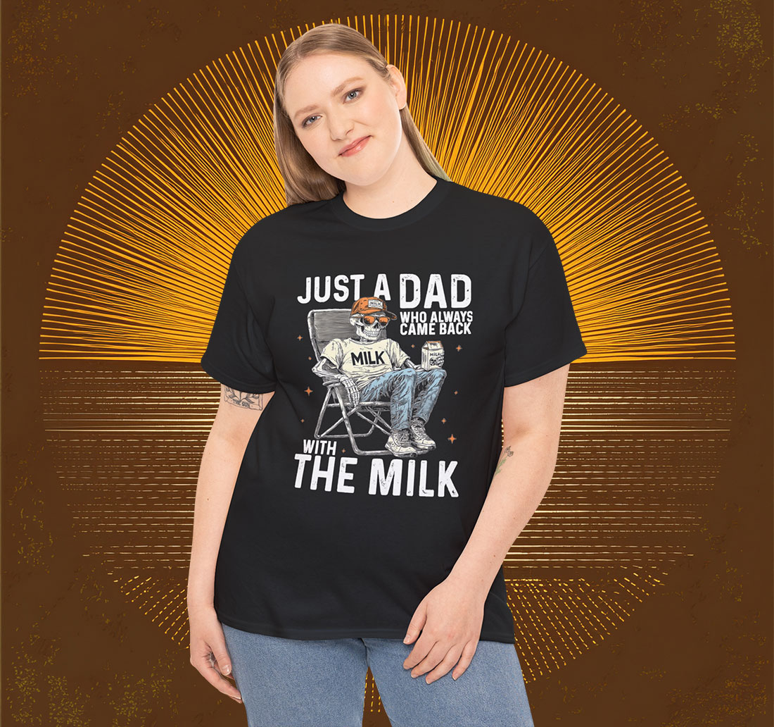 Just A Dad Who Always Came Back With The Milk Shirt Dad Raccoon Shirt