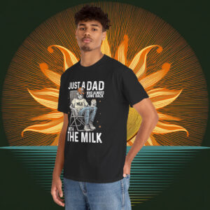 Just A Dad Who Always Came Back With The Milk Shirt Dad Raccoon Shirt