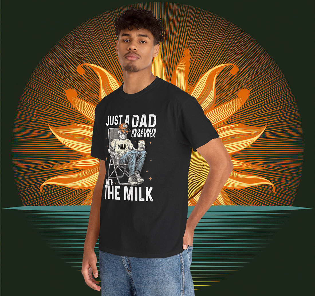 Just A Dad Who Always Came Back With The Milk Shirt Dad Raccoon Shirt