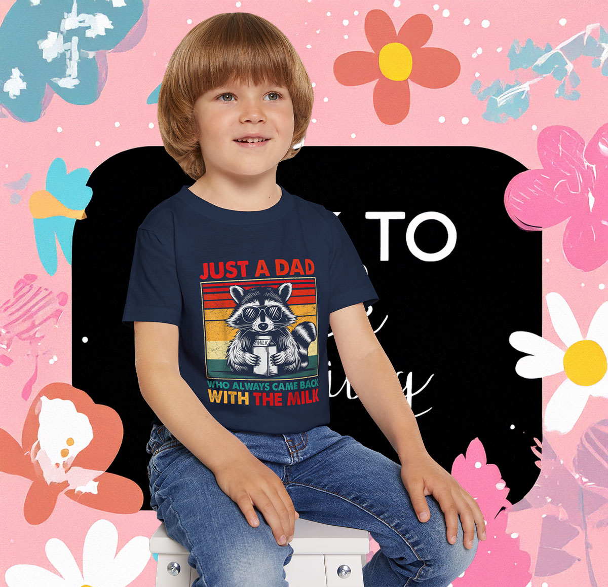 Just A Dad Who Always Came Back With The Milk T-Shirt Kids
