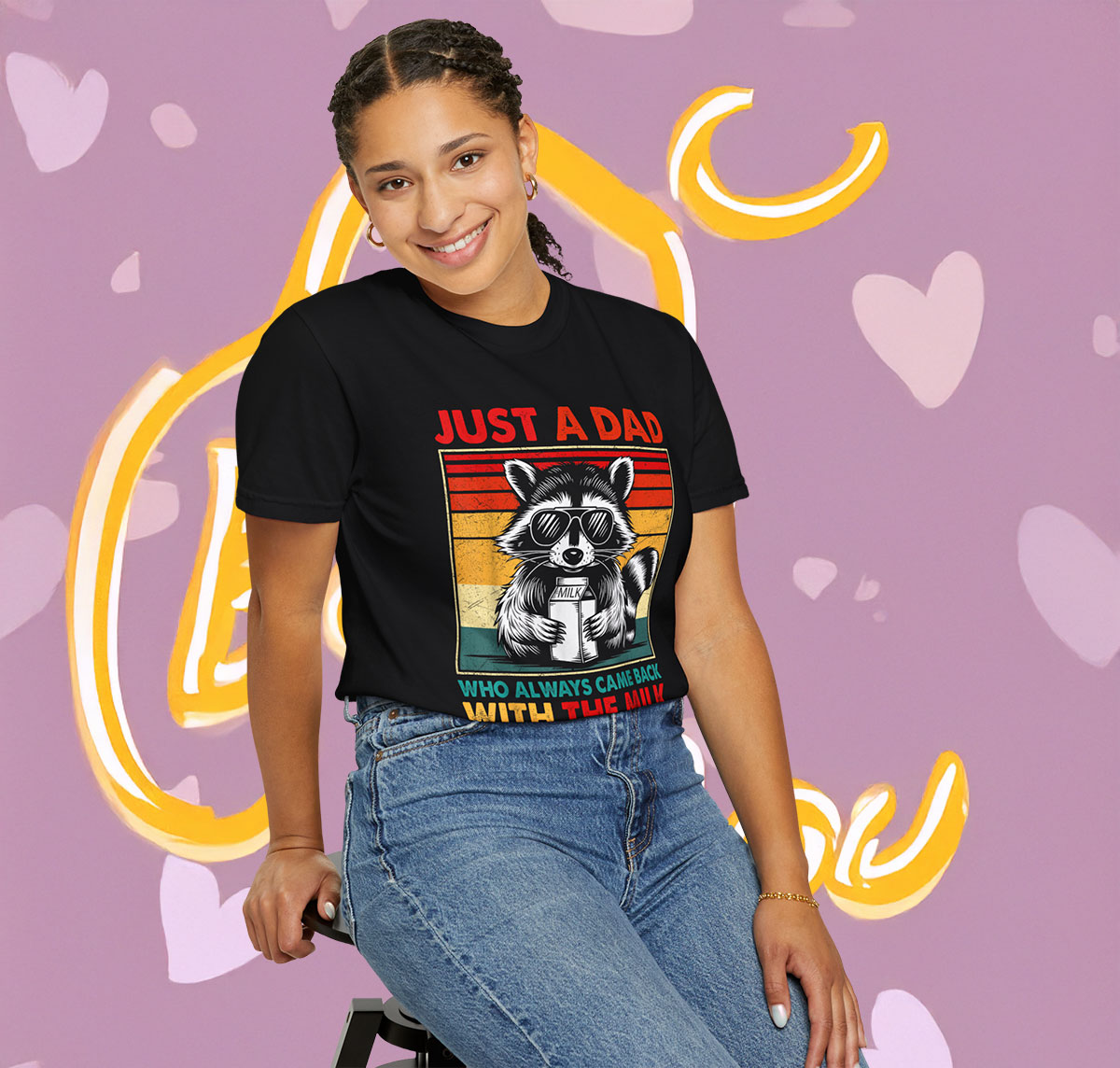 Just A Dad Who Always Came Back With The Milk T-Shirt Womens