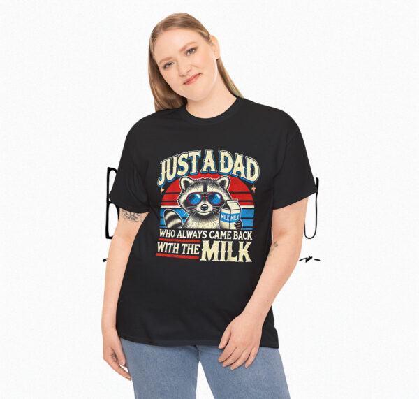 Vintage Racoon Just A Dad Who Always Came Back With The Milk Shirt